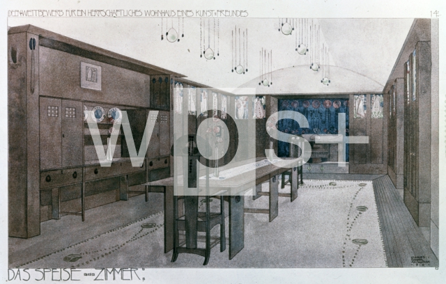 MACKINTOSH Charles Rennie｜芸術愛好家の家の食堂のデザイン