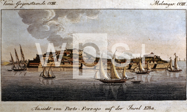 ｜エルバ島のヴェルライオ港、1810年