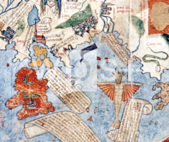 ｜ジェノヴァのポルトラノ海図（部分）