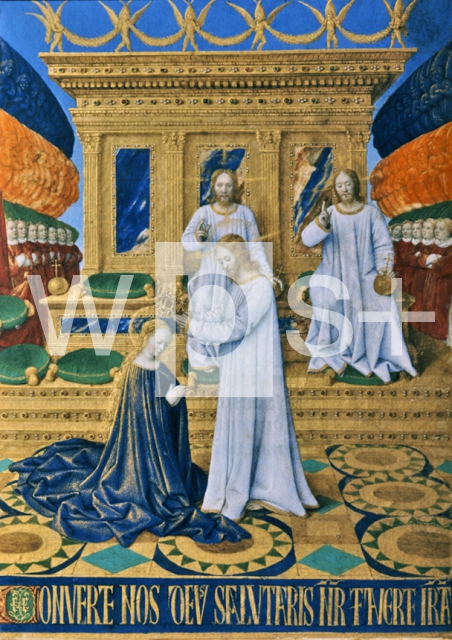 FOUQUET Jean ｜三位一体の3つの位格による聖母マリアの戴冠