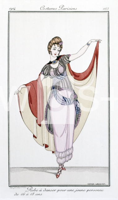 WEGENER Gerda｜パリジャンの衣装「16-18才の若い人の為の踊るドレス」