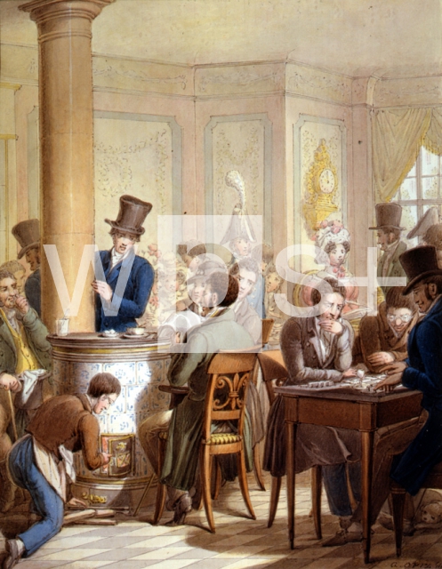 OPITZ George Emanuel｜パリの「カフェ・デュ・コメルス」