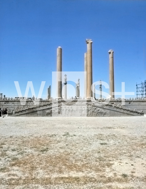 ｜ペルセポリス、アパダナ（謁見の間）の石柱と東側大階段