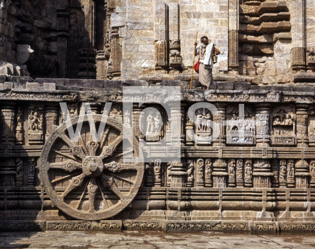 ｜コナーラク遺跡、スーリヤ寺院の前殿基壇「車輪彫刻」