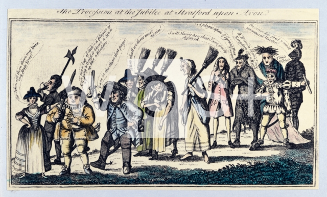 ｜ストラトフォードに於けるシェイクスピア50年祭の行列、1769年