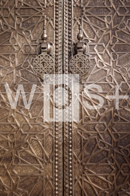 ｜フェズ・ジュディドの城門門扉の中央扉の装飾