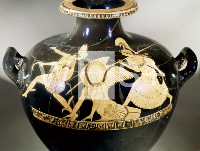 ｜アテナの命によりメデゥサの首をとるペルセウス（左）\n