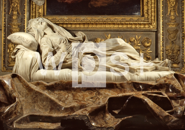 BERNINI Gian Lorenzo｜サン・フランチェスコ・ア・リーパ聖堂「至福のルドヴィカ・アルベルトーニの墓像」