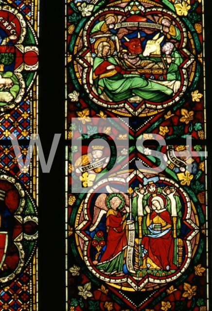 ｜ケルン大聖堂のステンドグラス「受胎告知」と「キリスト誕生」