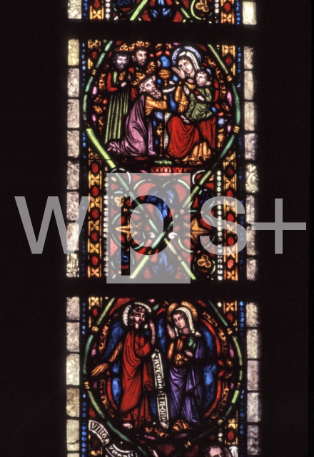 ｜リッターシュティフト教会のステンドグラス「受胎告知」と「三博士の礼拝」