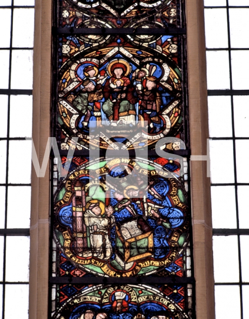 ｜バルフュッサー教会のステンドグラス「聖痕を受けるサン・フランチェスコ」
