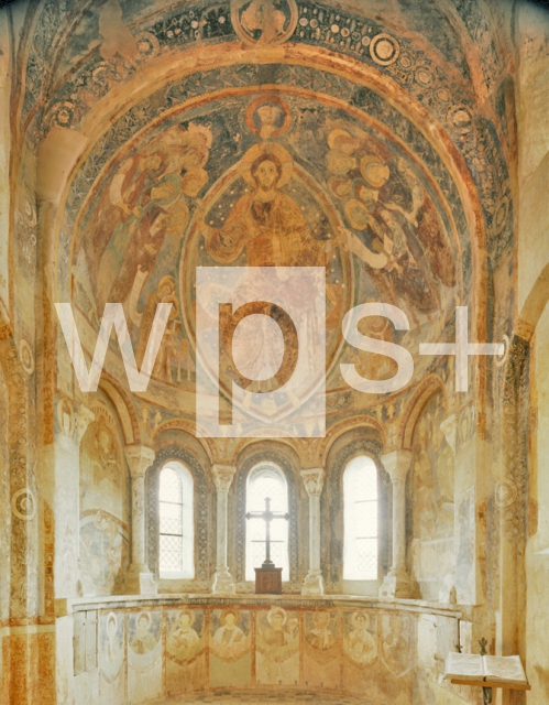 ｜モワンヌ城の礼拝堂のアプス壁画「聖ブレーズの殉教」