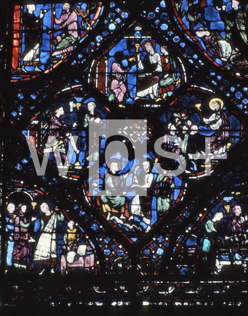 ｜ノートルダム大聖堂 (シャルトル)の後陣回廊窓「聖ヤコブ伝」（部分）