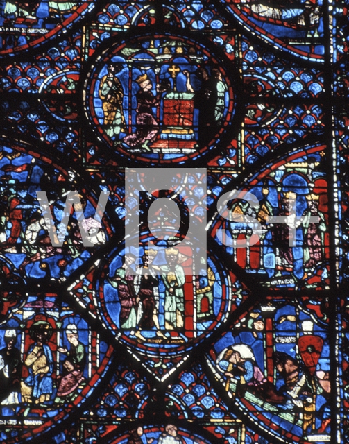 ｜ノートルダム大聖堂（シャルトル)の後陣回廊窓「シャルルマーニュ窓」（部分）