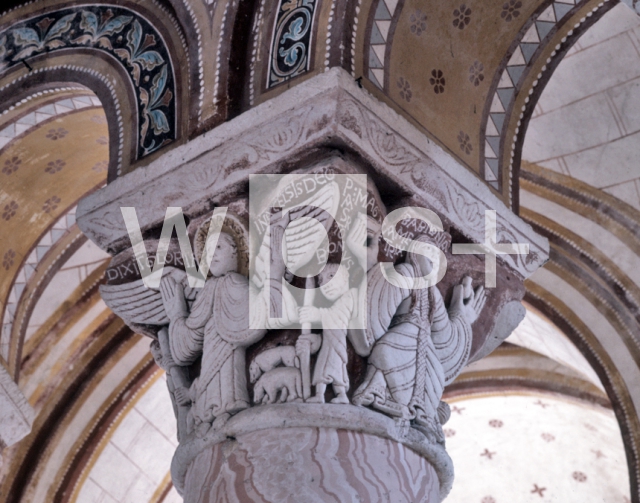 ｜サン・ピエール聖堂の内陣の柱頭「羊飼いへの聖告」