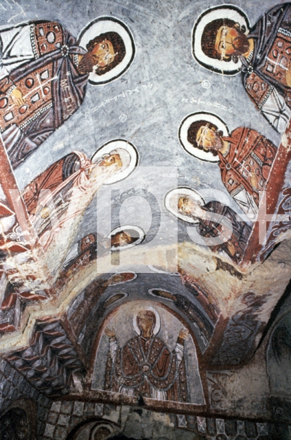 ｜聖母教会（ギョレメの岩窟教会）の穹窿に描かれたフレスコ