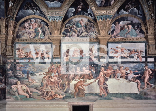 ROMANO Giulio｜パラッツォ・テのアモールとプシケの間の西壁「田園の饗宴」