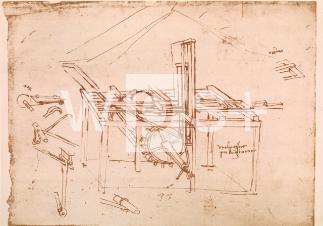LEONARDO DA VINCI｜ダ・ヴィンチの自筆原稿「自動前進式水力鋸の原理と製作の説明」