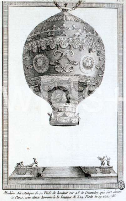 ｜パリで打ち上げられたバルーン、1783年10月19日