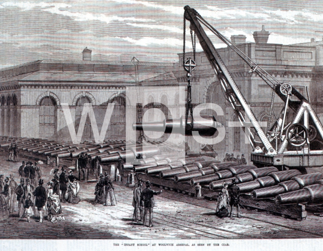 ｜ロンドン近郊ウーリッチの兵器廠を視察するアレクサンドル2世、1874年6月27日