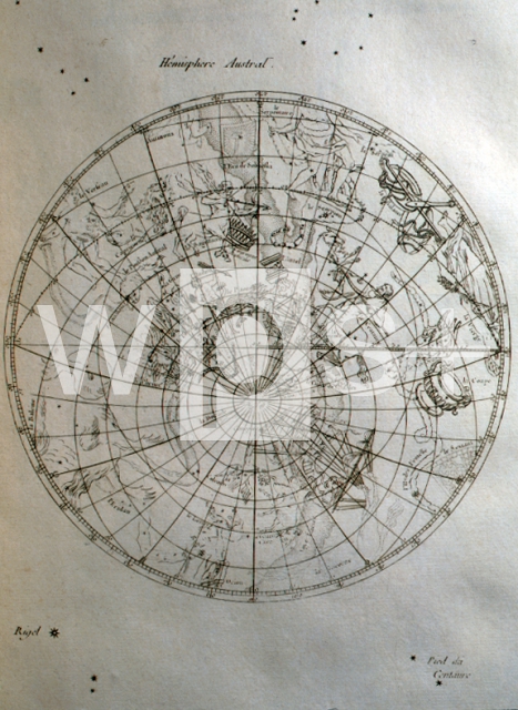 DIDEROT Denis & D’ALEMBERT Jean Le Rond｜天文学：南半球の天球図（百科全書より）