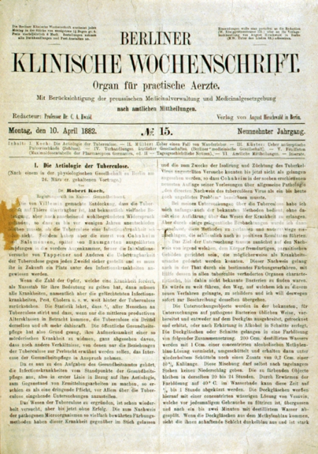 ｜ベルリン臨床週刊誌、1882年4月10日・月曜日