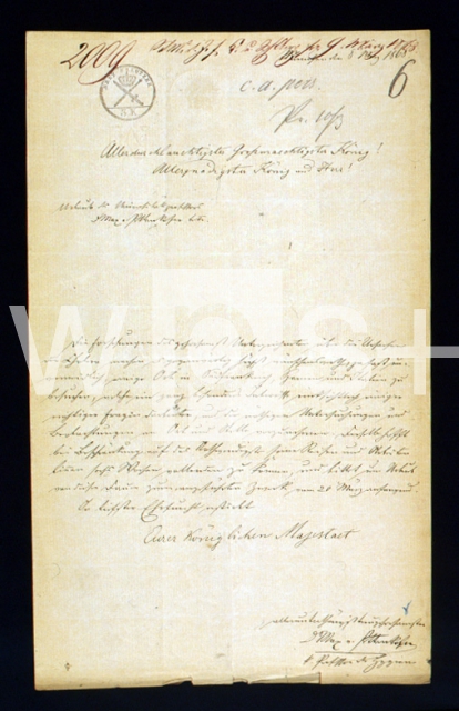 ｜コレラの研究の為、イタリアとスペインを探検したいとバイエルン王に宛てた手紙（1868年3月8日付け）