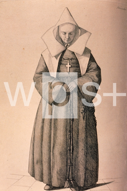 ｜リヨンの市民ホスピスでの看護婦の服装、19世紀初頭