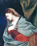 TIZIANO Vecellio｜受胎告知を受ける聖母マリア