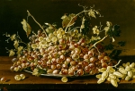 MELENDEZ Luis Egidio｜葡萄の盛皿のある静物