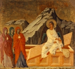 DUCCIO DA BUONINSEGNA｜マエスタ「キリストの墓の前の三人のマリア」