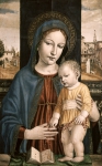 BORGOGNONE (Ambrogio da Fossano) ｜聖母子（ロザリオの聖母）