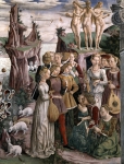 COSSA Francesco del｜月暦画：4月「ヴィーナスの凱旋」（部分）