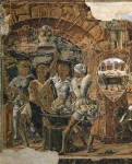 COSSA Francesco del｜月暦画：9月「ヴルカヌスの凱旋」（部分）