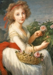VIGEE-LEBRUN Elisabeth Louis｜マリア・クリスティーナ・ディ・ボルボーネの肖像（部分）