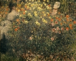 MONET Claude Oscar｜花に囲まれた婦人たち