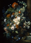 HUYSUM Jan van｜黒い背景の花束