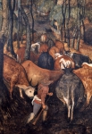 BRUEGHEL Pieter 'The Elder'｜牛群の帰還（部分）
