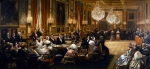 LAMI Eugene-Louis｜1843年9月4日、ヴィクトリア女王の為に催された、ドー城のギーズ家広間で行われた晩餐会