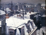 CAILLEBOTTE Gustave｜雪を被った屋根