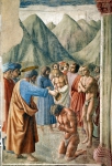 MASACCIO (Tommaso di ser Giovanni di Mone Cassai)｜洗礼を施す聖ペテロ