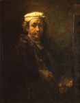REMBRANDT Harmensz van Rijn｜画架の前の自画像