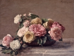 FANTIN-LATOUR Henri｜鉢の中のバラ