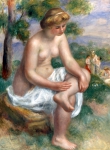 RENOIR Pierre-Auguste｜風景の中に座る浴女、エウリディケ