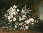 COURBET Gustave｜花の咲くりんごの枝、あるいは桜の花