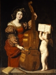 DOMENICHINO (Domenico Zampieri) ｜スコアを掲げる天使と聖チェチーリア