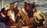 TINTORETTO (Jacopo Robusti)｜聖母子と聖カテリーナと聖アウグスティヌスと聖マルコと洗礼者聖ヨハネ