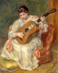 RENOIR Pierre-Auguste｜ギターを弾く女性