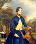 WALDMULLER Ferdinand Georg｜女性騎手と犬
