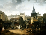 DEBUCOURT Philibert Louis｜皇太子誕生を祝うパリ中央市場での祭り、1782年1月21日